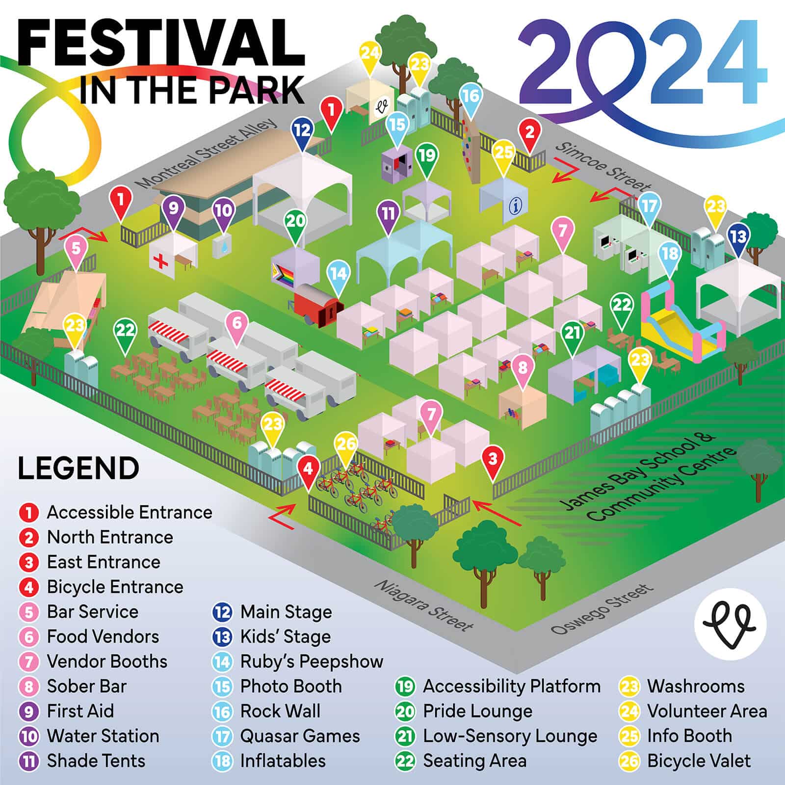 2024 Victoria Pride Festival Map